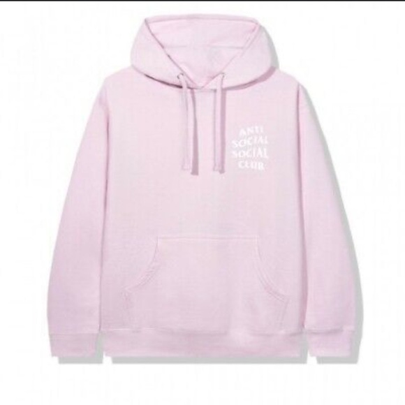 Anti Social Social Club Tops - Anti social social club light pink hoodie​​​​
